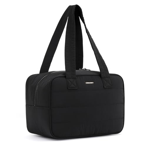 Insulated Lunch Bag，Freezable Lunch bag，Built-in Ice Pack Small Cooler，Lunch Bags for Women ，Waterproof and Durable，Suitable for Work, Picnics, Travel, and Meal Preparation（Black） - color: L-Black