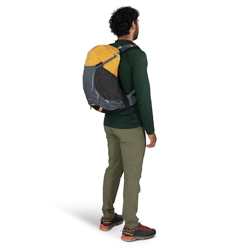 Osprey Hikelite 26L Durable Hiking Backpack - Travel Daypack with Rain Cover for Men and Women, Tungsten Yellow - color: Tungsten Yellow, style: 26l
