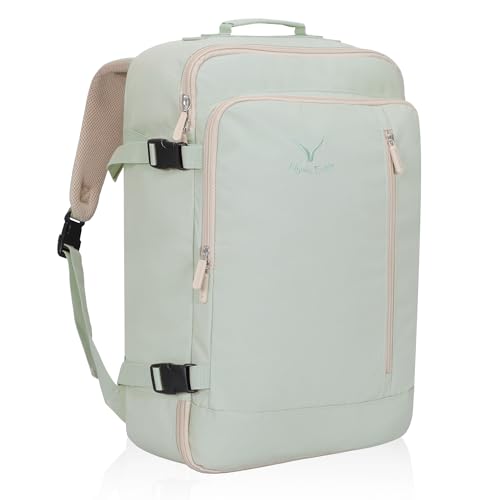 Hynes Eagle Carry on Backpack 38L Large Travel Backpack for Women Flight Approved Weekender Bag Laptop Backpack Men 15 inches Mint Green - color: Mint Green