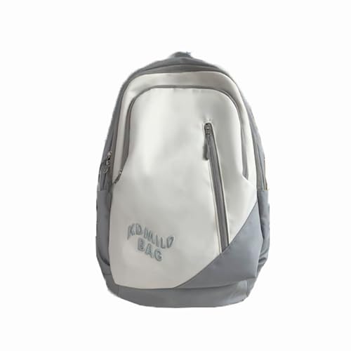 book bag Sporty Backpack With Laptop Compartment Integrated Water Bottle Pocket For Travel School waterproof(Grey) - color: Grey