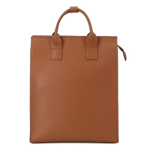 Simple and Lightweight Commuter Backpack 2025 New Business Large Capacity Computer Backpack Women's Premium Sensation Bag (Wood Brown) - color: Wood Brown