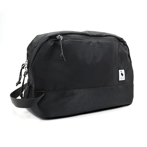 Travel Toiletry Bag 5L, Compact Travel Organizer with Waterproof TPU Wet/Dry Compartment - color: Black Stealth, size: 5L