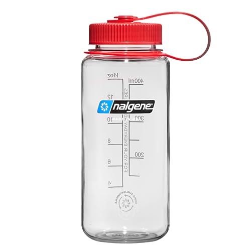 Nalgene Sustain Tritan BPA-Free Water Bottle Made with Material Derived from 50% Plastic Waste (Using ISCC Certified Mass Balance), 16 OZ, Wide Mouth, Clear (Pack of 6) - color: Clear, size: 16 Ounces (Pack of 6)