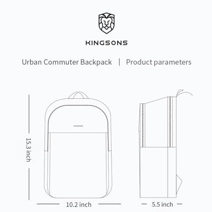 Kingsons Slim Travel Backpack With Luggage Strap,Black Business Backpack, Waterproof Nylon Commuter Bag for Work & Travel,Hiking, Red，Khaki (KS25002-Khaki-US-1) - color: Ks25002-khaki-us-1