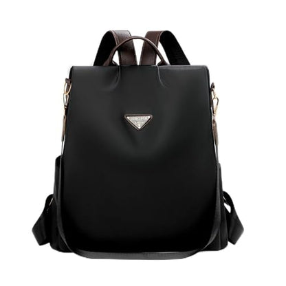 Multifunctional minimalist backpack, solid color versatile commuter backpack, casual handbag/shoulder bag(Black) - color: Black