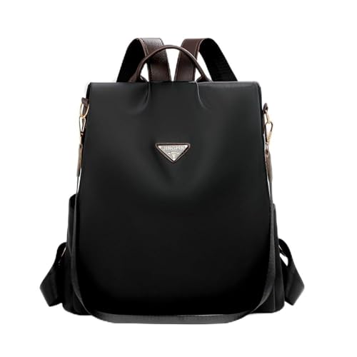 Multifunctional minimalist backpack, solid color versatile commuter backpack, casual handbag/shoulder bag(Black) - color: Black