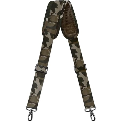 ZINZ Bag Shoulder Strap, Padded Adjustable Shoulder Strap Replacement - color: Camouflage Green, size: 57"