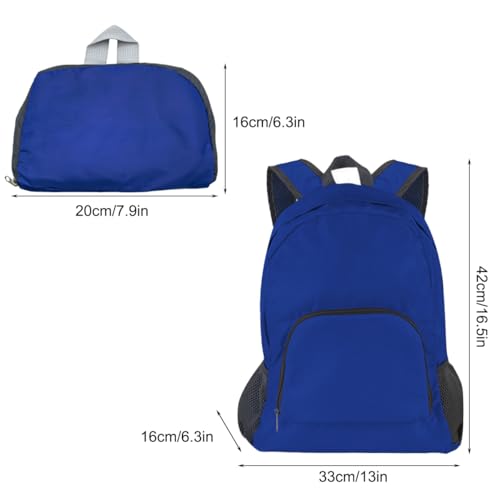 DLAND Pack of 2 Lightweight Foldable Backpack, Water Resistant Travel Hiking Packable Backpack 20 Liters (Navy Blue + Royal Blue) for Camping, Outdoor, Travel Cycling - color: Navy Blue + Royal Blue