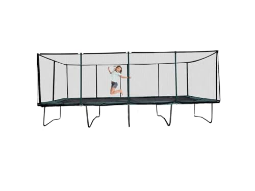 Happy Trampoline Pro Rectangle Trampoline - Heavy Duty 750lbs Jumping Capacity With Net Enclosure - Large Commercial Grade Rectangular Outdoor for Backyard Gymnastics - size: 10 X 23 Ft, style: 10X23 Rectangle