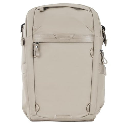 VANGUARD VEO Metro B20L Camera & Everyday Backpack (Cream) – Fits 70–200mm Attached, 14" Laptop Storage, Convertible Daypack Design, Carry-On Ready - color: Cream, size: 20L