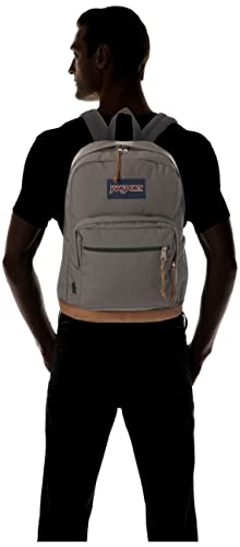 JanSport Right Pack Backpack - Durable Daypack with Padded 15" Laptop Sleeve, Spacious Main Compartment & Integrated Water Bottle Pocket - Graphite Grey - color: Graphite Grey