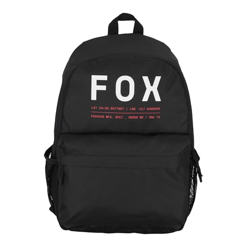 Fox Racing Clean Up Backpack, Slim Everyday School & Street Bag with Laptop Sleeve, Water Bottle Pocket & Adjustable Straps, Black - color: Black