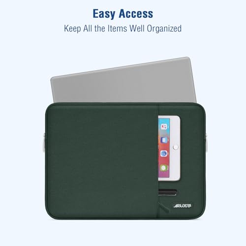MOSISO Laptop Case 12.3 inch, 11.6-12.3 inch Laptop Sleeve Compatible with MacBook Air 11.6, Acer HP Dell Lenovo Samsung, Surface Pro, Polyester Vertical Computer Sleeve Bag with Pocket,Midnight Green - color: Midnight Green, size: 12.3 inch