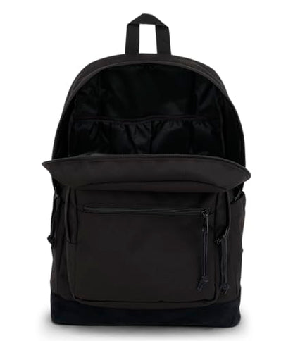 JanSport Right Pack Backpack - Durable Daypack with Padded 15" Laptop Sleeve, Spacious Main Compartment & Integrated Water Bottle Pocket, Monochrome Black - color: Monochrome Black
