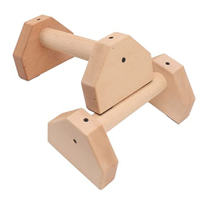 Wooden Pushup Handles, Push Up Bar Calisthenics Equipment, Anti Slip Pushup Bar Handstand Parallettes Bars, Solid Wood Parallettes Bars for Floor Use,for Men and Women Home Workout(31*18*17 cm)