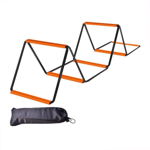 Agility Ladder Soccer Agility Ladder Football Speed Ladder Workout Agility Ladder Carbon Steel Foldable Suitable for Adults Athletes Coaches Team TRAI - size: 6 Grids With Bag