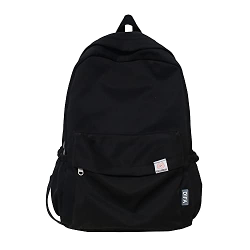 YFGBCX Cute Aesthetic Backpack for Women Solid Color Backpacks Lightweight Classic Backpack for Women Laptop Backpacks - color: Black