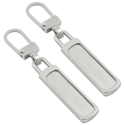 Unlorspy 6Pcs Upgraded Zipper Pull Replacements, Universal Detachable Slider Handles for Purses, Jackets, Backpacks, Boots, Coats, Luggage&Jeans(Silver) - color: Silver