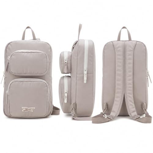 Reebok Unisex Crossbody Bag - Convertible Compact Durable Cross Body Bag for Women and Men - Gym and Travel Essentials, Size One Size, Mikayla Stucco - color: Mikayla Stucco