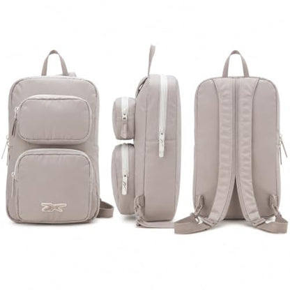 Reebok Unisex Crossbody Bag - Convertible Compact Durable Cross Body Bag for Women and Men - Gym and Travel Essentials, Size One Size, Mikayla Stucco - color: Mikayla Stucco