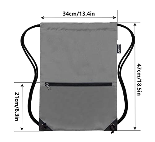 HOLYLUCK Drawstring Backpack Bag Sport Gym Sackpack - color: Dark Grey
