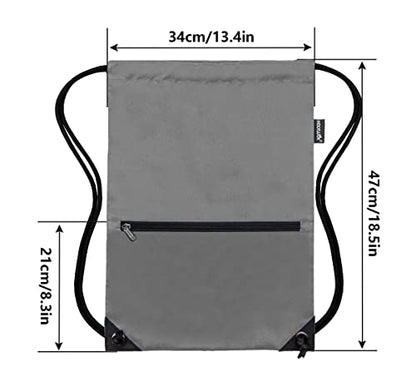 HOLYLUCK Drawstring Backpack Bag Sport Gym Sackpack - color: Dark Grey