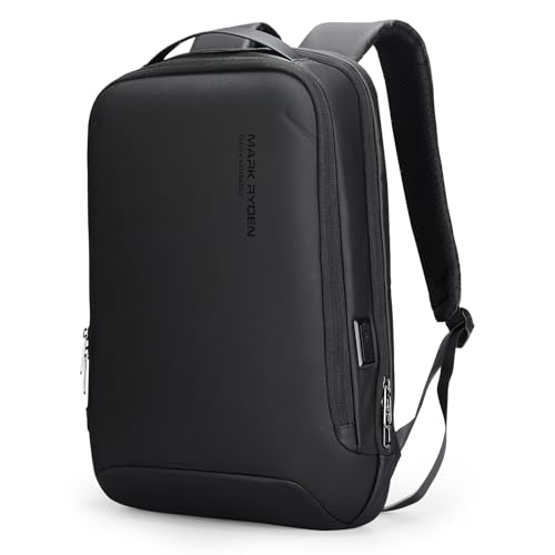 MARK RYDEN Slim Laptop Backpack for Men, High Tech Backpack with Scratch Resistant Shell and USB Charging Port, Waterproof Business Backpack Ideal for Working, Commuting, Daily (20L for 15.6" Laptop) - color: Black, size: 20L - 15.6" Laptop