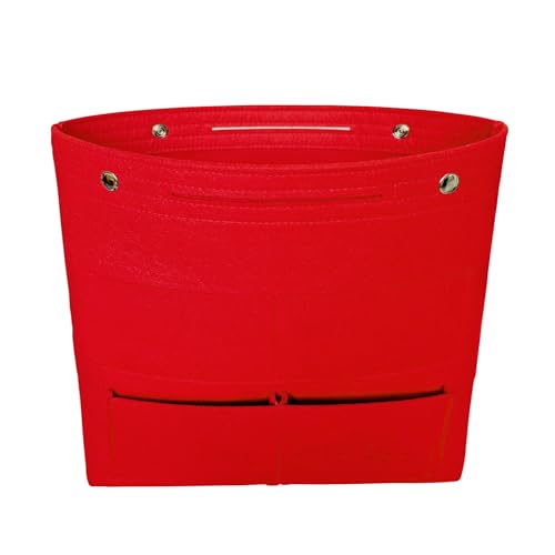 Vercord Extra Tall Felt Bag Organizer Vertical Height Design for Deep Tote and Backpack Bags Red - color: Red