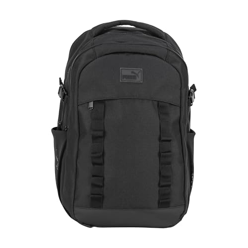 PUMA Range Backpack with Padded Straps, Laptop Sleeve & Luggage Strap, Black, One Size - color: Black