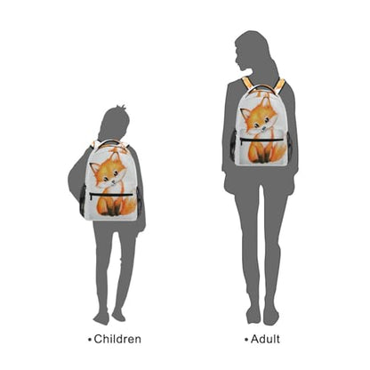 ALAZA Cute Little Fox Animal Print Large Backpack Personalized Laptop iPad Tablet Travel School Bag with Multiple Pockets - color: Fox