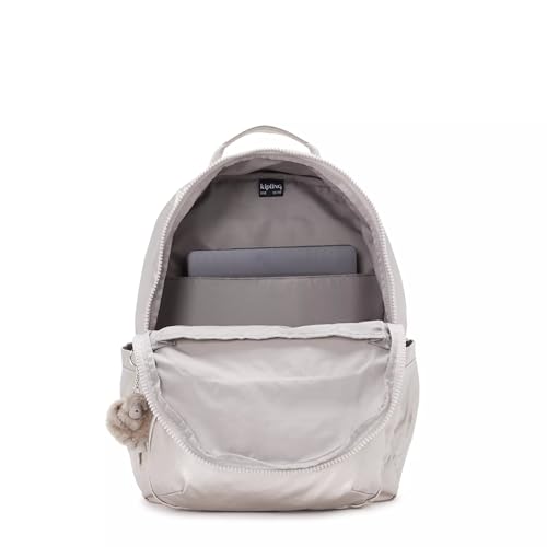 Kipling Women's Seoul 15" Laptop Backpack, Durable, Roomy with Padded Shoulder Straps, Built-In Protective Sleeve - color: Metallic Glow, size: 12.75''L x 17.25''H x 8''D