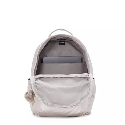 Kipling Women's Seoul 15" Laptop Backpack, Durable, Roomy with Padded Shoulder Straps, Built-In Protective Sleeve - color: Metallic Glow, size: 12.75''L x 17.25''H x 8''D