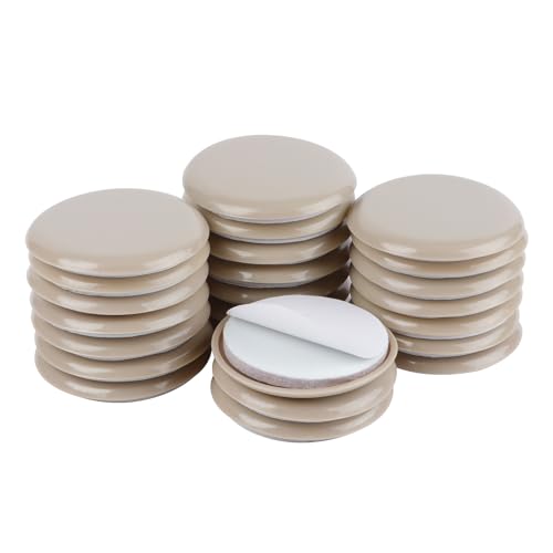 2-1/4 Inch Self-Stick Furniture Sliders, Kayzn 24 PCS Furniture Sliders for Carpet, Self-Adhesive Furniture Glides Chair Sliders - Protect Carpet & Move Furniture Easily. - size: 2-1/4 inch