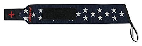 Harbinger Red Line 18-Inch Weightlifting Wrist Wraps for Men and Women (Pair) - color: Flag