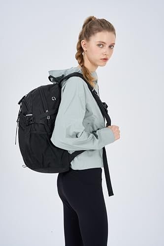 Hiking Backpack for Women Men 20l with Removable Phone Pocket Lightweight Small Travel Backpack Hiking Daypack for Women Men - color: Black