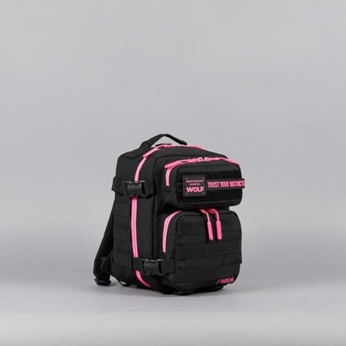 WOLFpak 9L Mini Meal Prep Management Backpack (Black Neon Pink) Lunch Box, Cooler, Travel, Insulated Bag, Daypack - color: Black Neon Pink