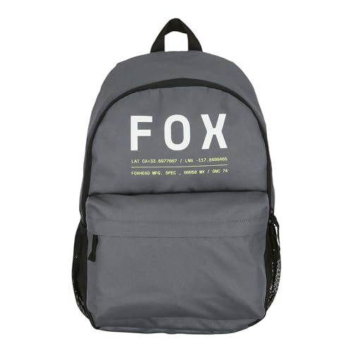 Fox Racing Clean Up Backpack, Slim Everyday School & Street Bag with Laptop Sleeve, Water Bottle Pocket & Adjustable Straps, Graphite Grey - color: Graphite Grey