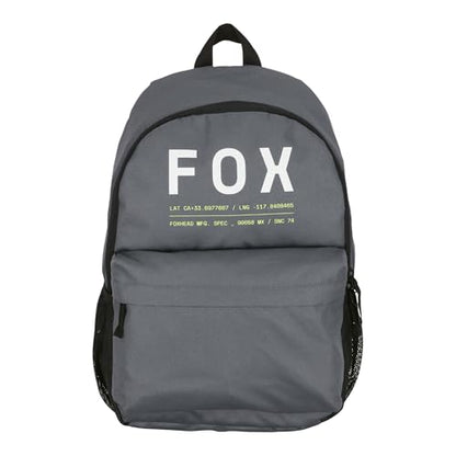 Fox Racing Clean Up Backpack, Slim Everyday School & Street Bag with Laptop Sleeve, Water Bottle Pocket & Adjustable Straps, Graphite Grey - color: Graphite Grey