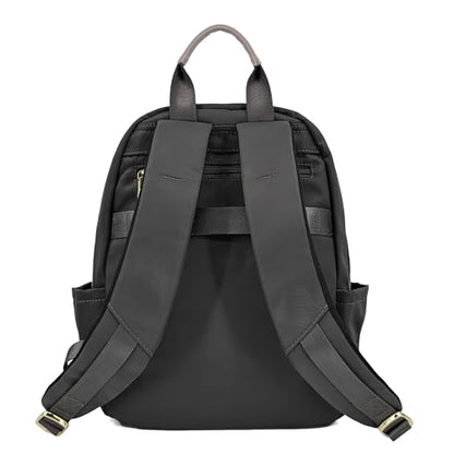 M-ioi-M Medium Backpack Purse for Women, Fashion Nylon Daypack with Gold Hardware, Lightweight Water-Resistant Rucksack for College, Work, Travel, Everyday Use, Fits 13–14" Laptop (Space Gray,Medium) - color: Space Gray,medium