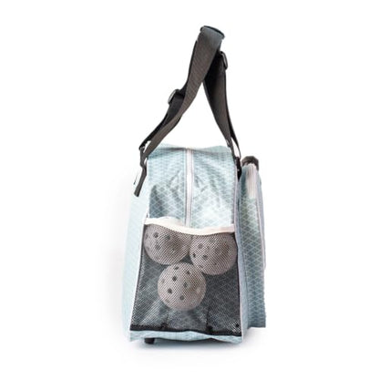 Pik’le’Ball Sport Premium Women's Pickleball Bag – Stylish and Versatile Sports Bag with Water Bottle Holder, Padded Paddle Pocket, and Spacious Design (fits 2+ Paddles!) - color: Classy Sage