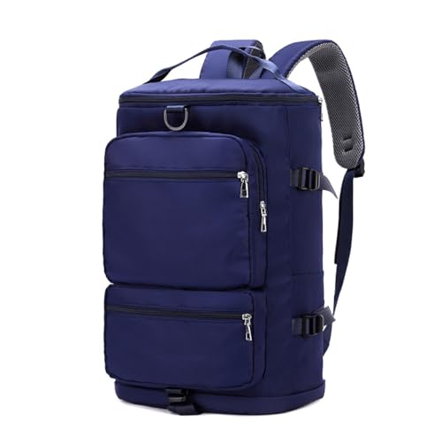 Men's Fitness Travel Bag/Women's Sports Yoga Bag with Shoe Compartment, Carry Weekend/OvernightWaterproof Camping Backpack, Flight Approved, 35L，Navy blue - color: Navy Blue