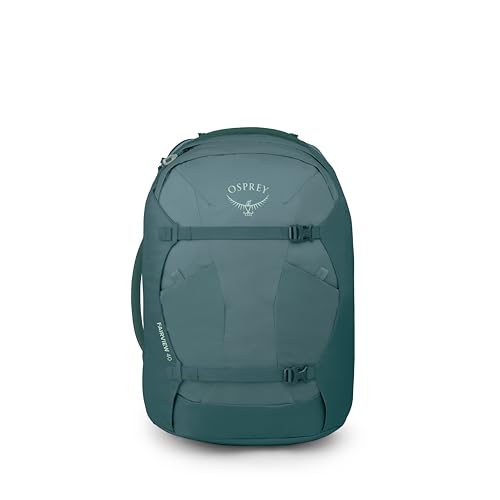 Osprey Fairview 40L Women's Travel Backpack - Carry On Bag with Laptop Sleeve and Toiletry Pocket, Cascade Blue-Torrent Blue - color: Cascade Blue Torrent Blue, style: 40l