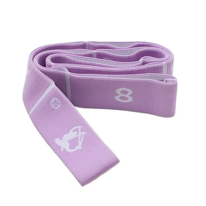 Adjustable Stretch Strap for Kids, 8-Loop Elastic Resistance Band for Children Gymnastics, Ballet Dance, Yoga, Stuff，Pilates & Flexibility Training, Home Exercise Equipment for Girls - color: Purple