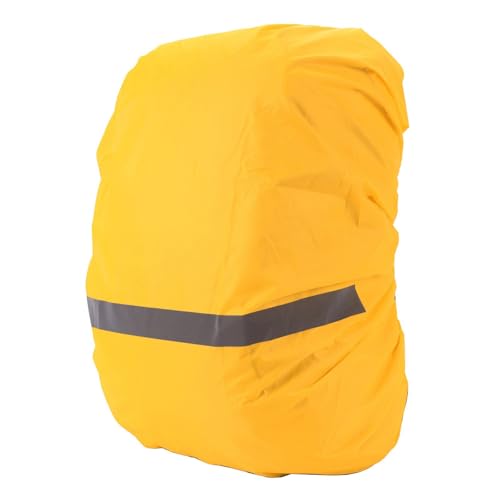 Water Rain Covers for Backpack Rucksack Rain Covers Rainproof Protector with Reflective Strips Bag Rain Covers - color: Yellow Color-S