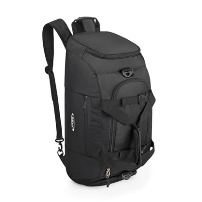 G4Free 40L 3-Way Duffle Bag Backpack Gym Bag for Men Women Sports Duffel Bag with Shoe Compartment Travel Backpack Luggage - color: Black