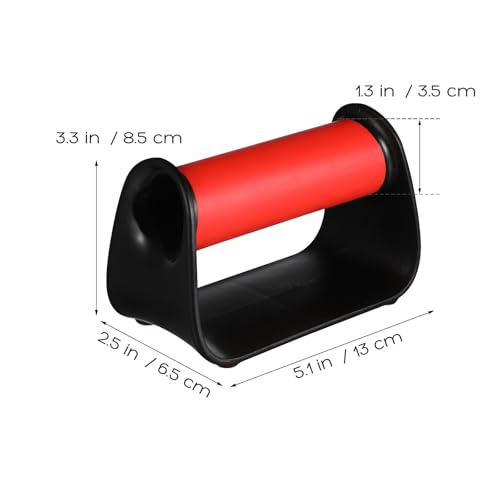 FOMIYES Push up Handles and Nonslip Push up Bars, Red Metal Pushup Stands for Home Workout, Strength Training Equipment with Floor Grip for Men and Women
