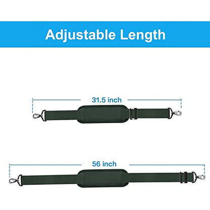 MOSISO 56 inch Shoulder Strap, Adjustable Thick Soft Universal Replacement Non-Slip Fit Padded with Metal Swivel Hooks for Laptop Shoulder Bag/Laptop Messenger Bag/Crossbody Bag, Emerald Green - color: Emerald Green
