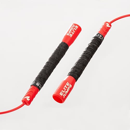 Elite Jumps Freestyle PVC Jump Rope Bundle - Premium Quality Adult Jump Ropes for Fitness - Lightweight Cardio Skipping Jump Rope for Exercise and Training - Unbreakable Grip Tape Handles - color: Silver