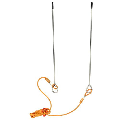 Golf Alignment Stick Swing Trainer Aid, Golf Training Aid Equipment with Elastic String, Telescopic 2.5M - 5M Metal Practice Rod for Posture Correction and Putting