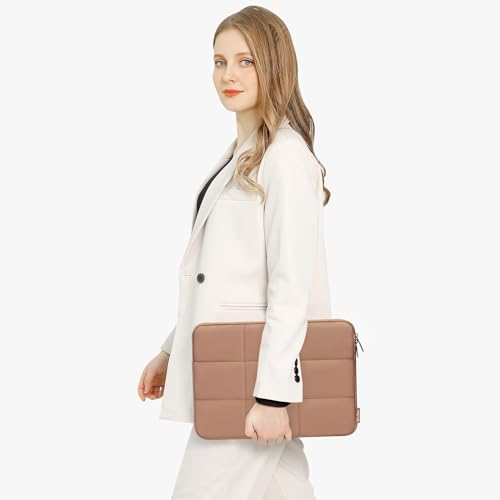 MOSISO Laptop Case 13.3 inch,13-13.3 inch Puffy Laptop Sleeve, Brown - color: Brown, size: 13.3 inch